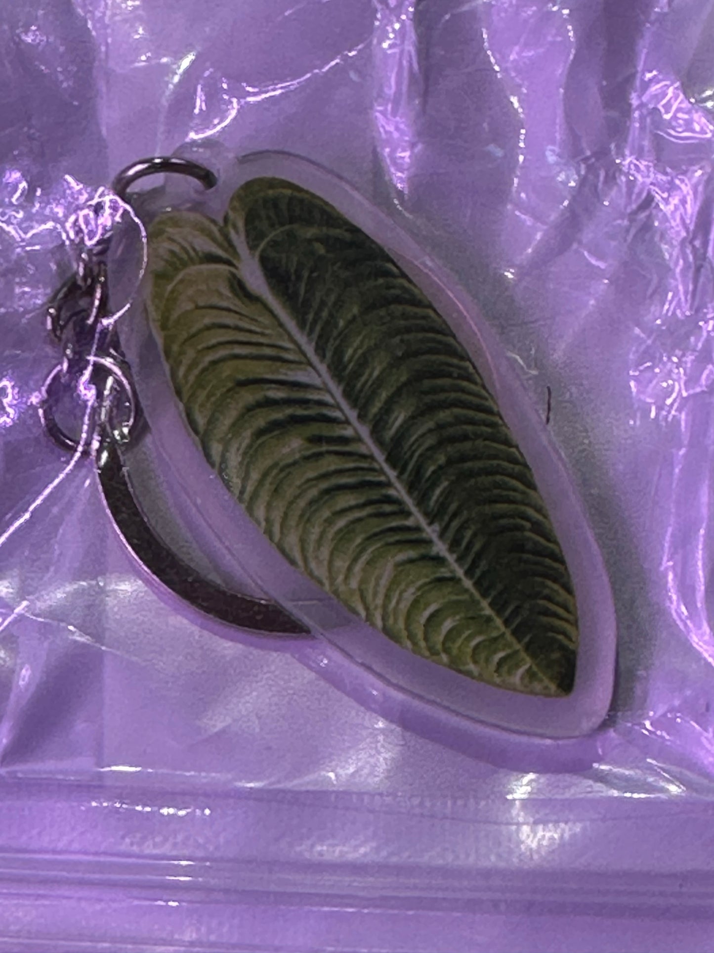 Plant Keychain Anthurium veitchii